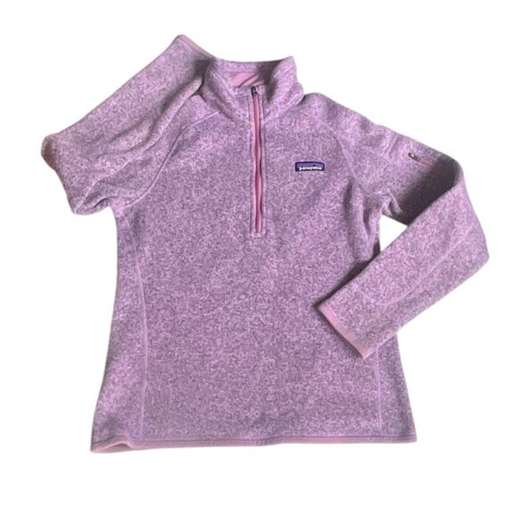 Pink Patagonia Better Sweater Pullover 1/4 Zip Fleece Small Milkweed Mauve - Picture 1 of 11